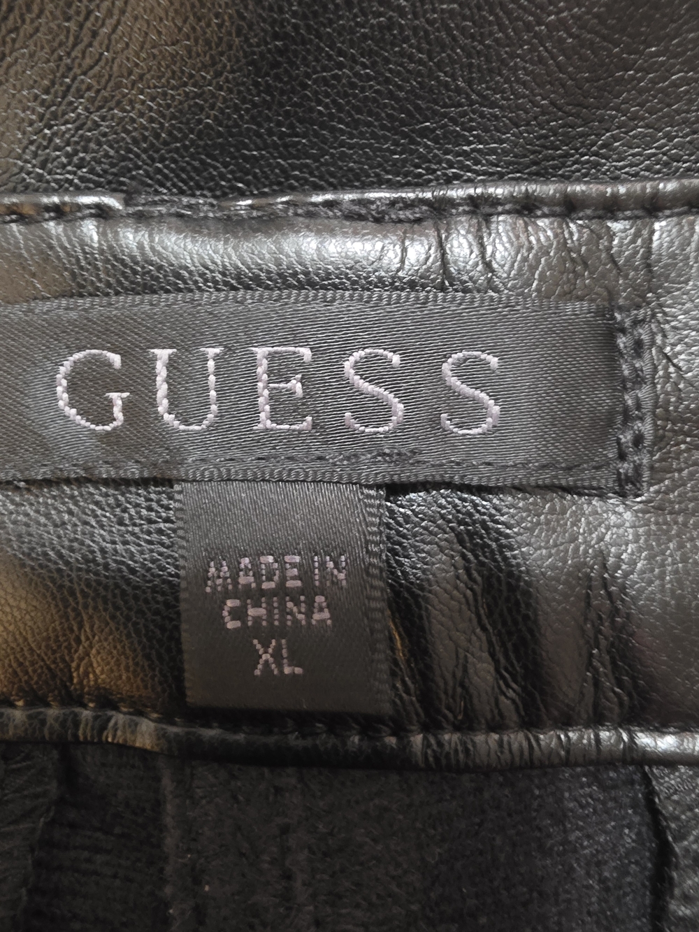 Faux Leather Cargo Pants in Black - Picture 2 of 5